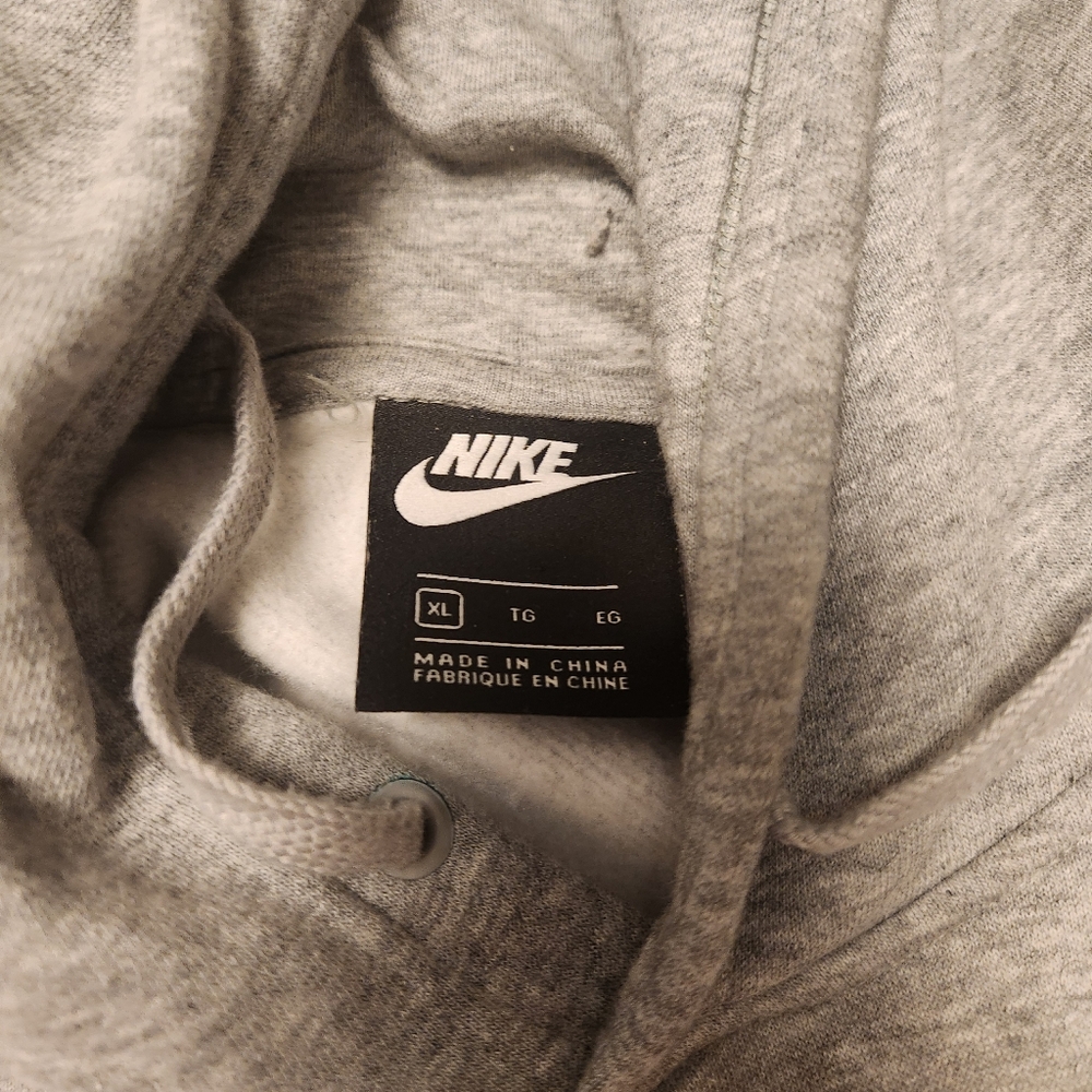 Used Men's XLNike Gray Hoodie with Orange Logo - Picture 3 of 5